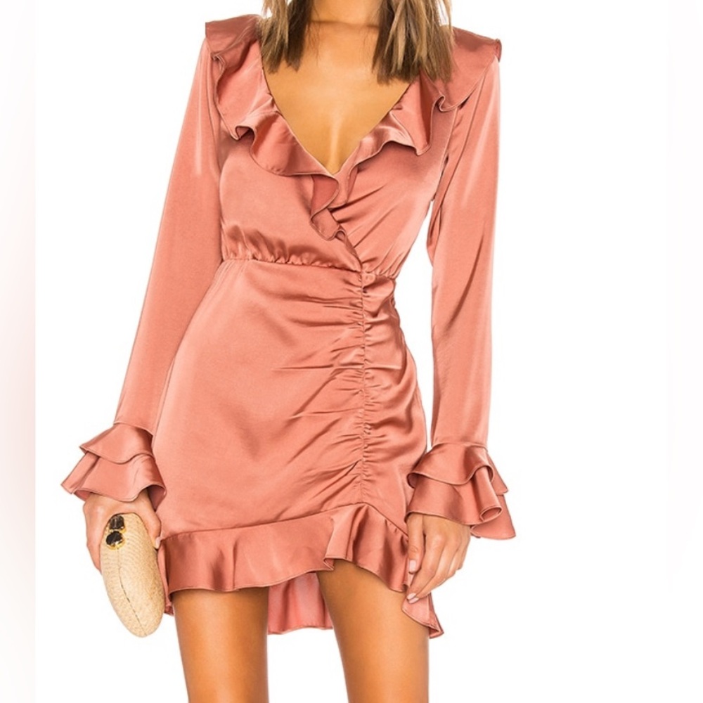 MAJORELLE Nelly Mini Dress Terracotta Brown